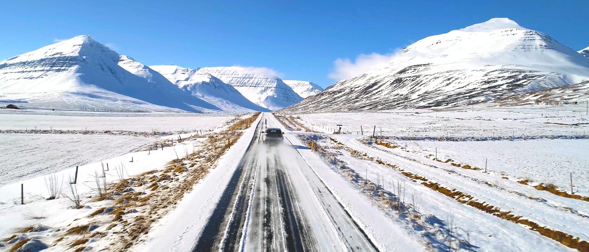 4x4 rental car on Iceland’s Ring Road in early spring (March)