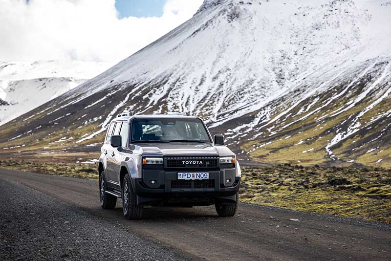 Toyota SUV on Iceland Gravel Road