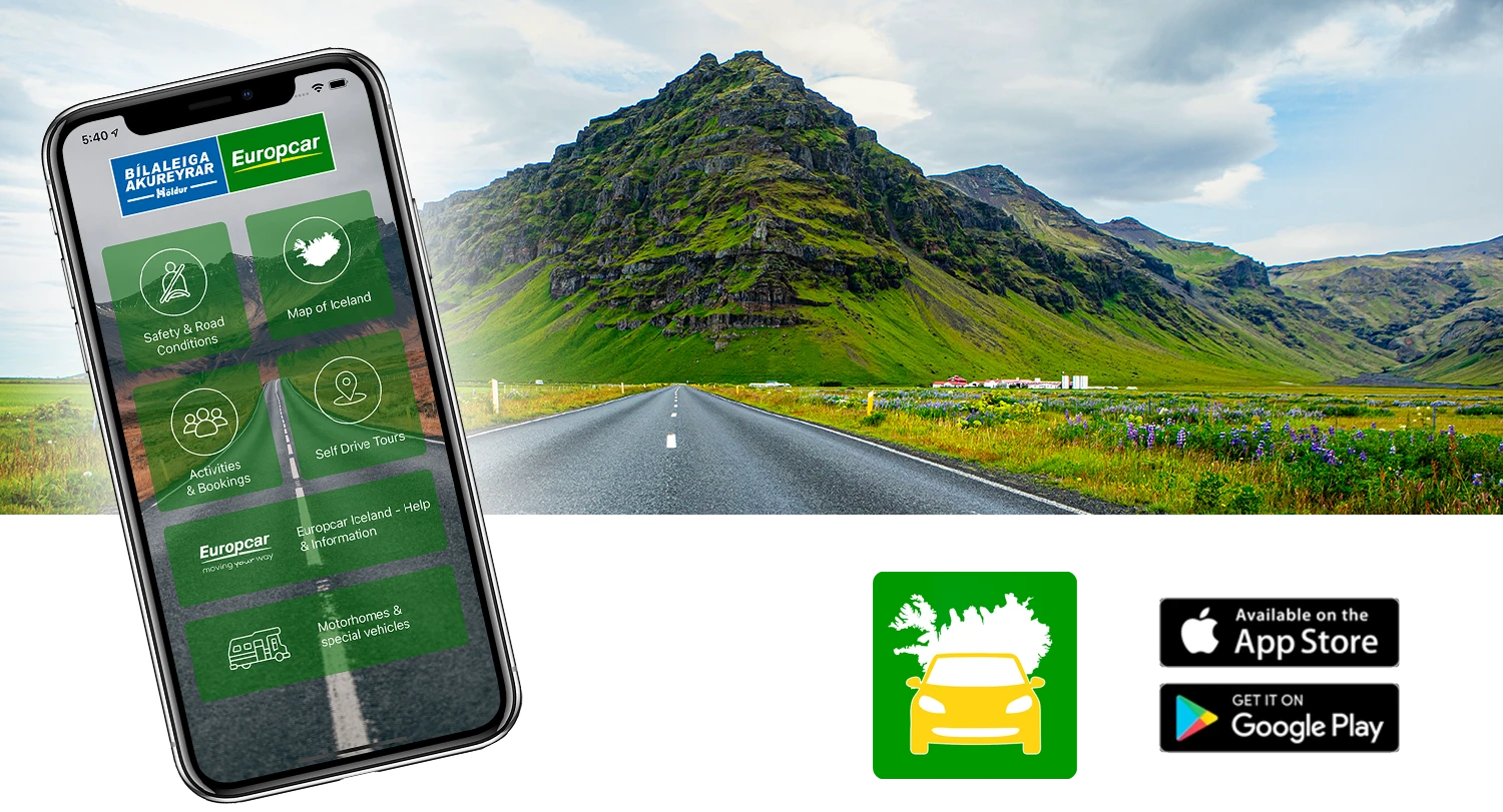 App for Iceland Car Rental Europcar