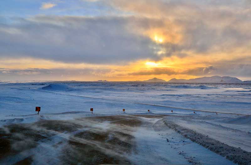 Daylight hours are an important factor when planning a winter road trip in Iceland