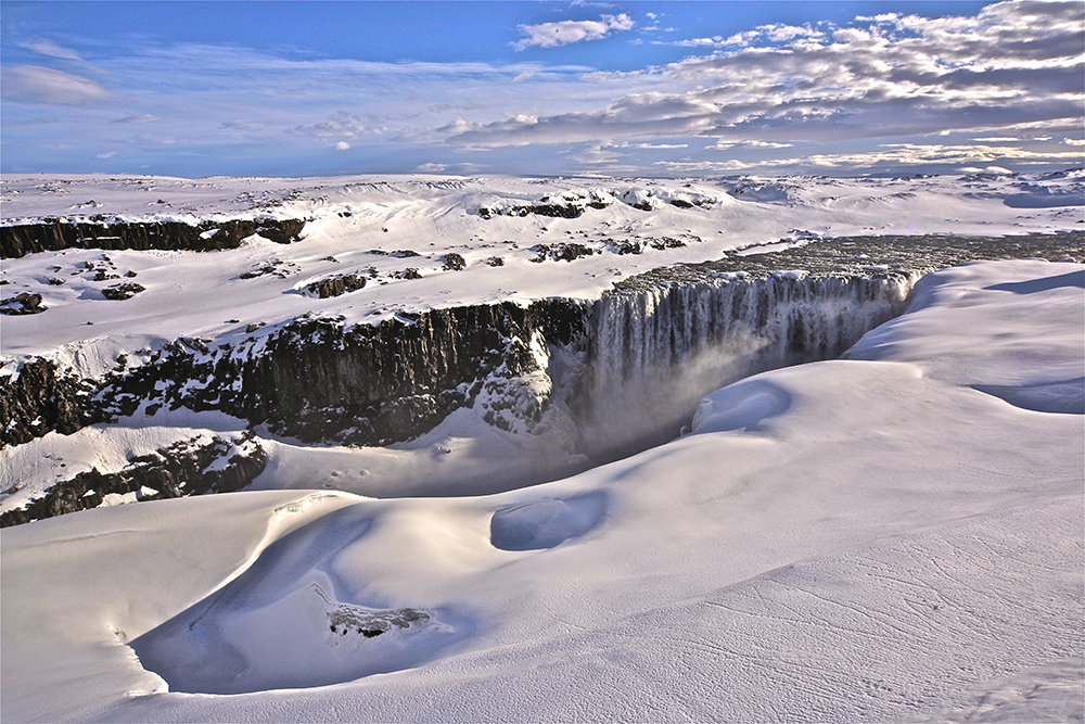 Dettifoss eaterfall in winter