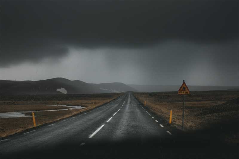 Ring-Road 1 severe wind and rain