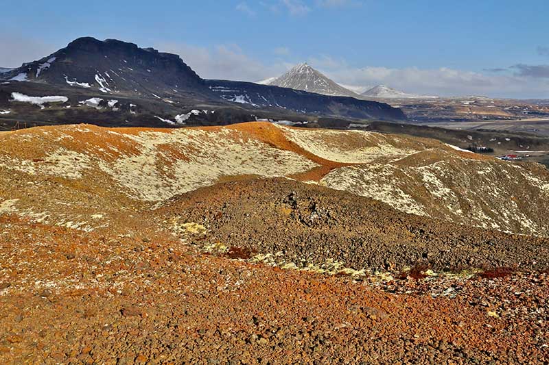 Grabrok Volcano Crater in Borgarfjordur