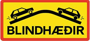 Blind Crest Warning Sign