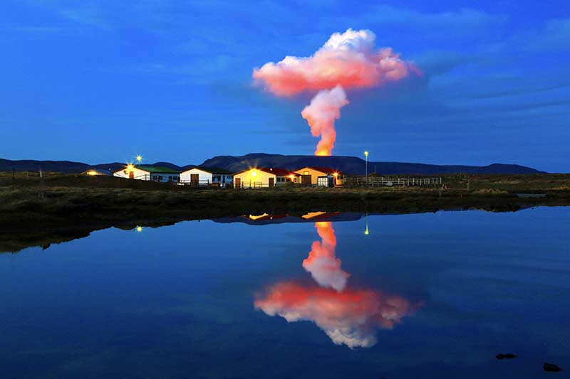 Eruption site in Iceland