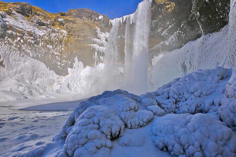 Skogafoss Waterfall Winter