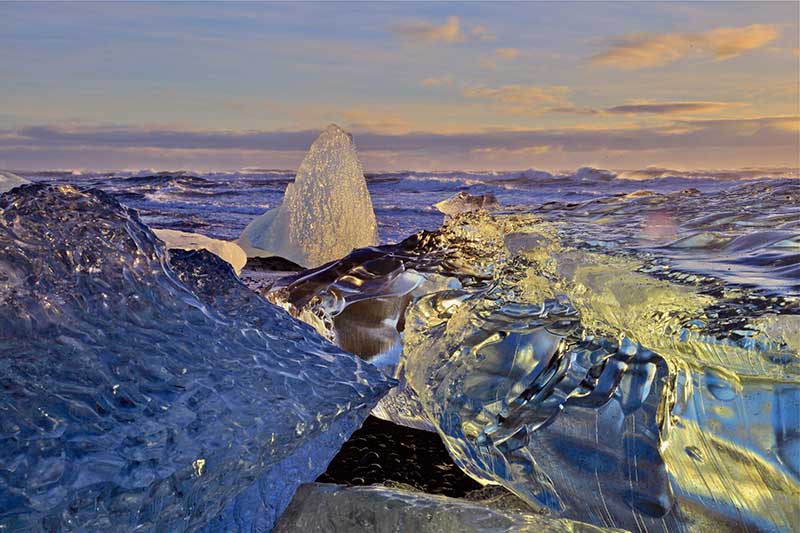 Iceland Dimond Beach near Glacier Lagoon