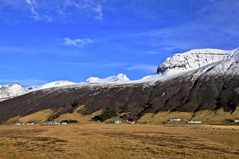 Svinafell in Iceland on October day