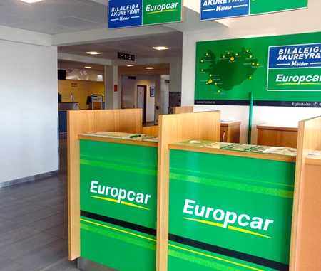 Europcar Car Rental Desk at Egilsstadir Domestic Airport