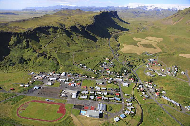 Aerial view of Vik i Myrdal