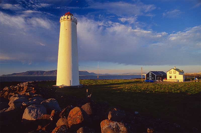 Grotta Lighthouse at Seltjarnarnes Peninsula near Reykjavik