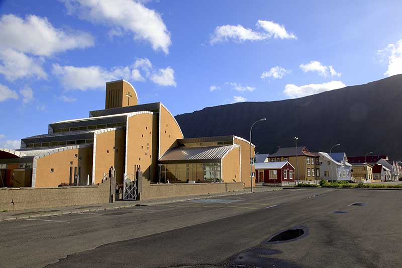 The Church of Isafjordur Town