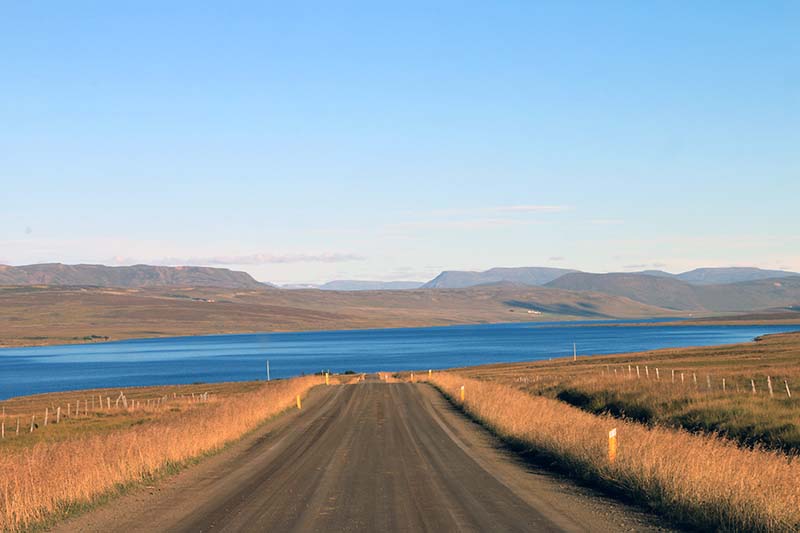 Gravel road in Iceland