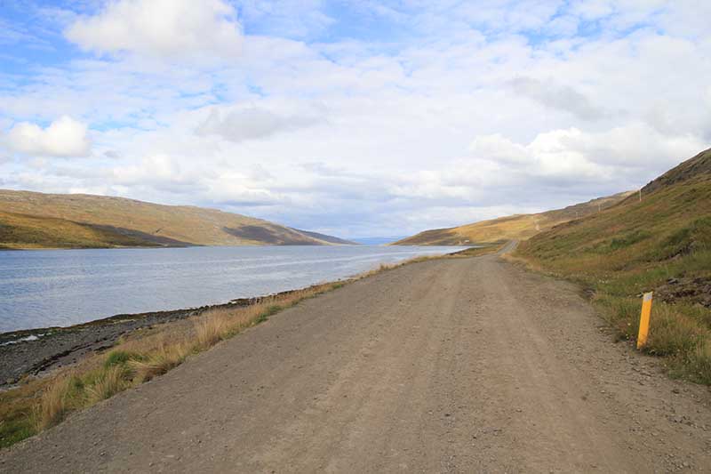 Gravel road in Iceland