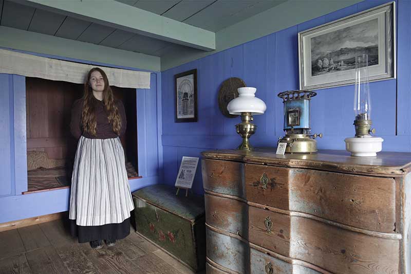 Inside the Iceland turf houses