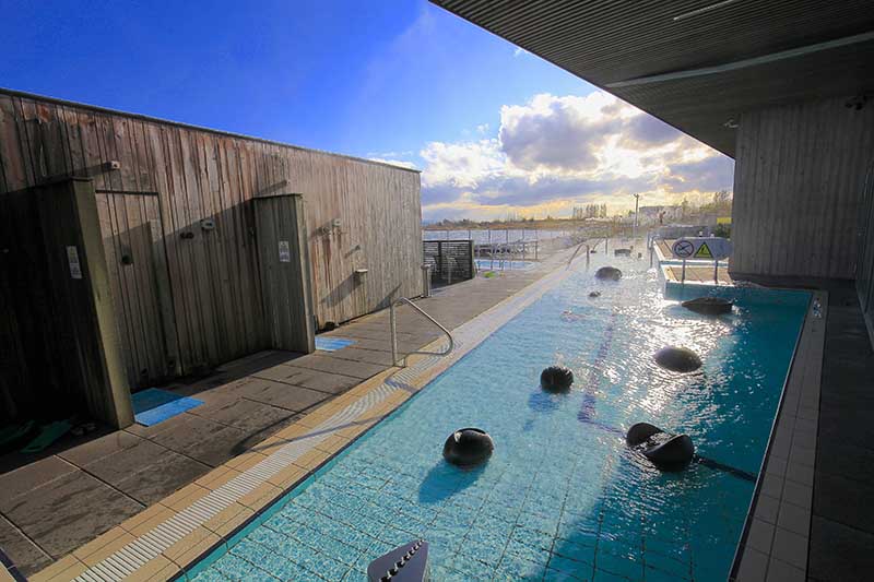Laugarvatn Fontana is a geothermal spa built on the shores of Lake Laugarvatn