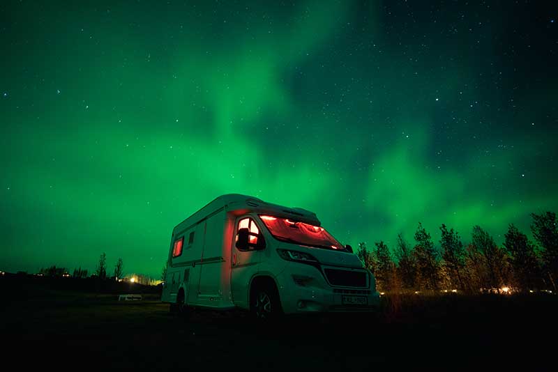 Motorhome Stargazing in Iceland