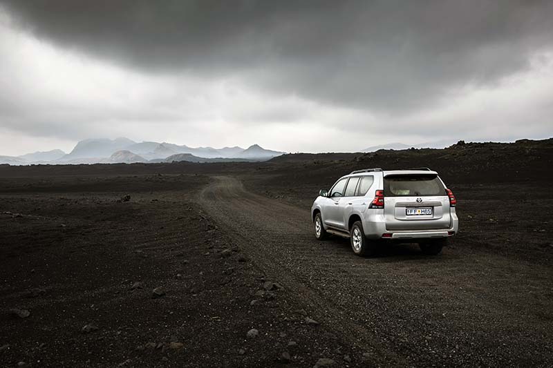 Mountain road in Iceland marked as F-road