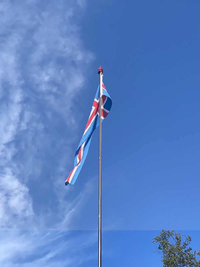 Iceland Flag on National day