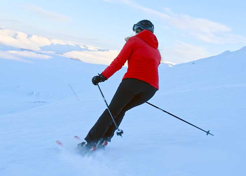 Skiing in Akureyri Iceland