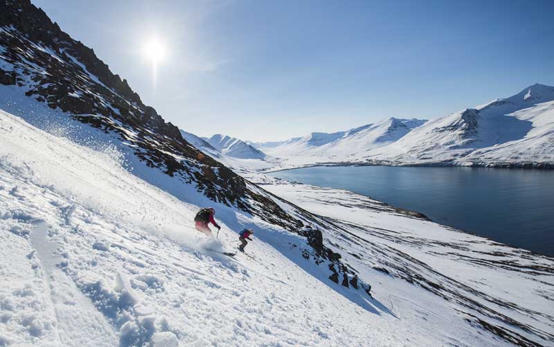 Skiing in North Iceland