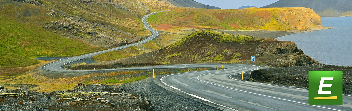 The Icelandic ring road number one
