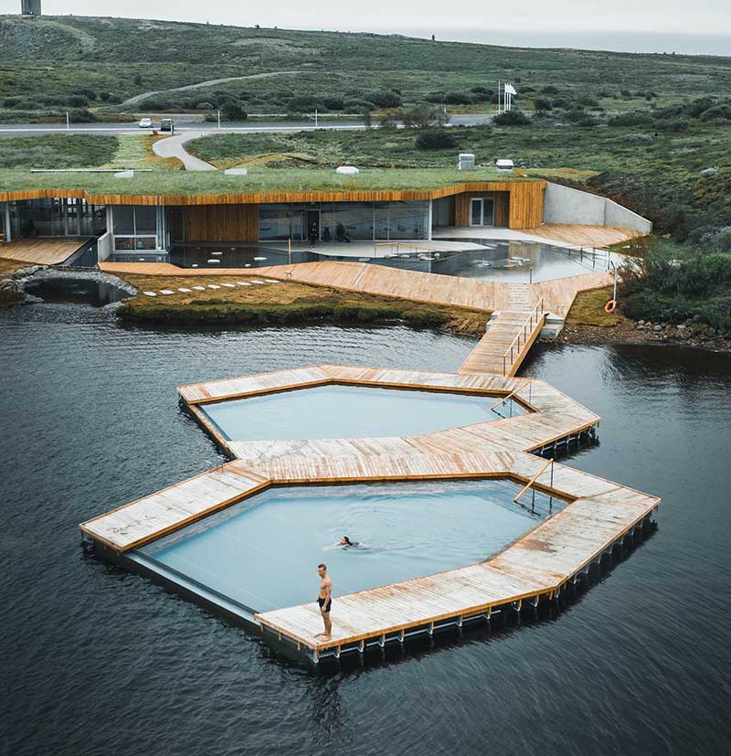 Unlike other geothermal spas in Iceland, Vök Baths boasts a truly unique design.