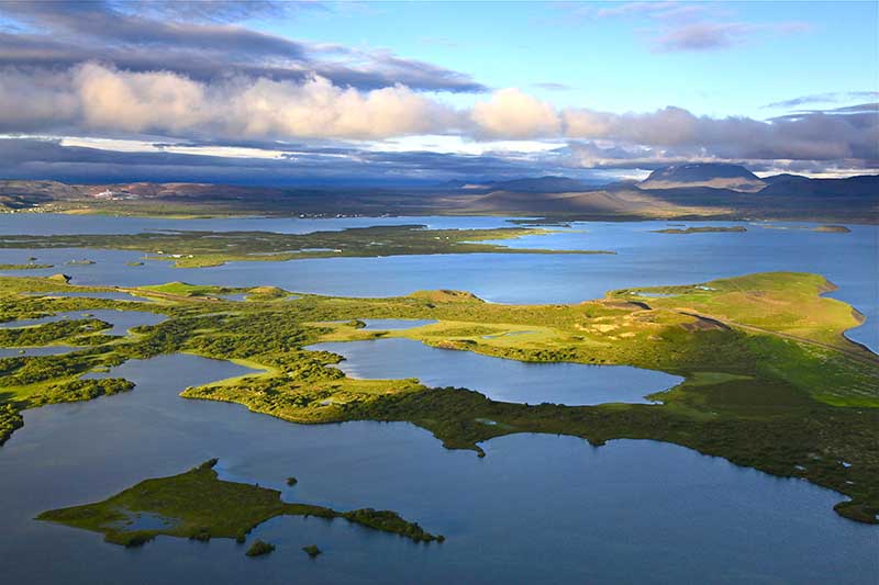 Lake Myvatn Aerial View