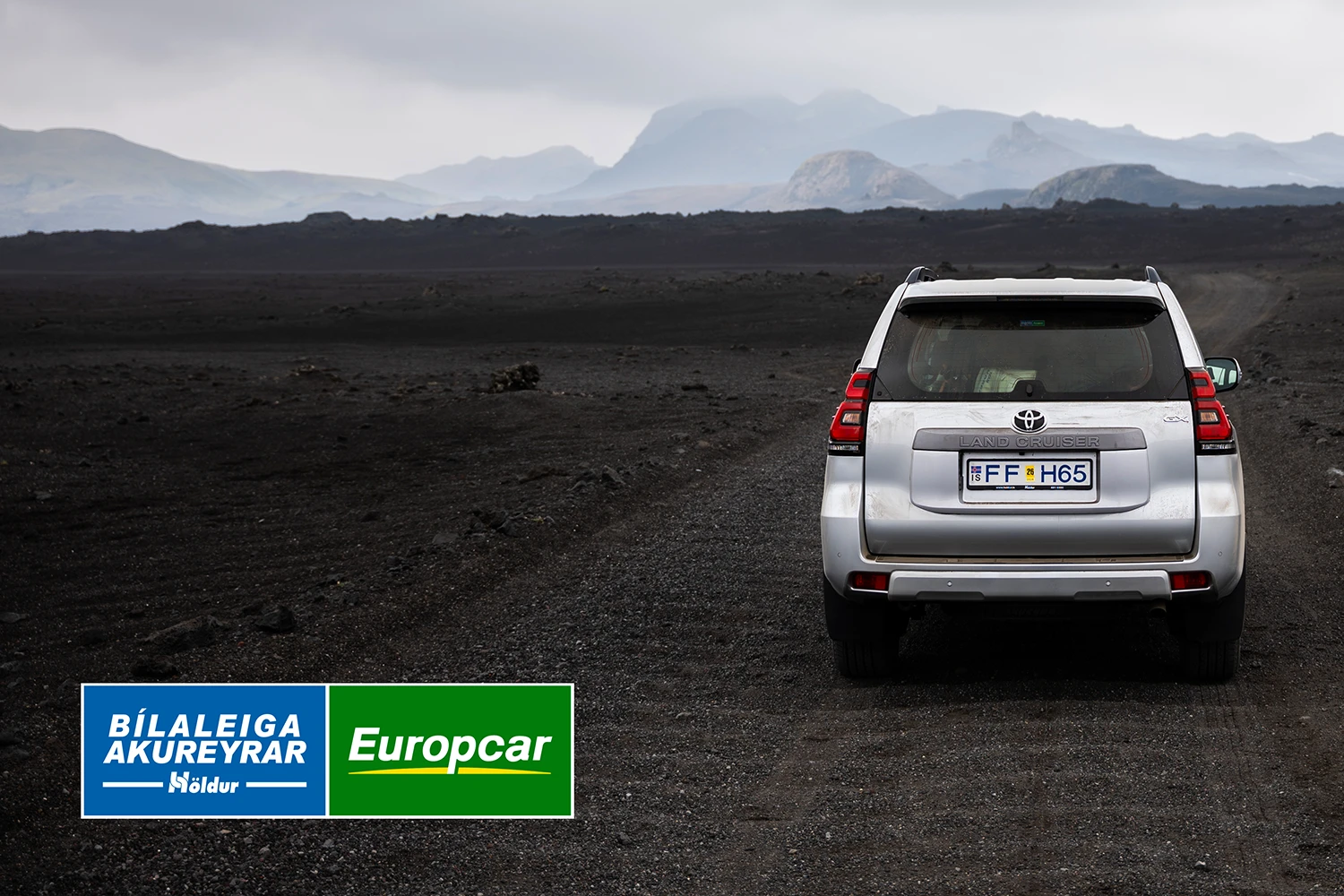 4x4 Toyota SUV driving in Icelandic landscape