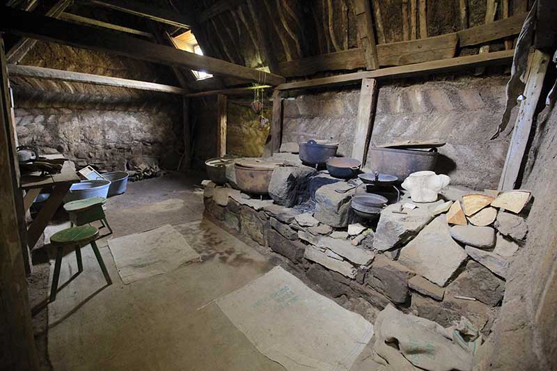 Inside Laufas museum north Iceland