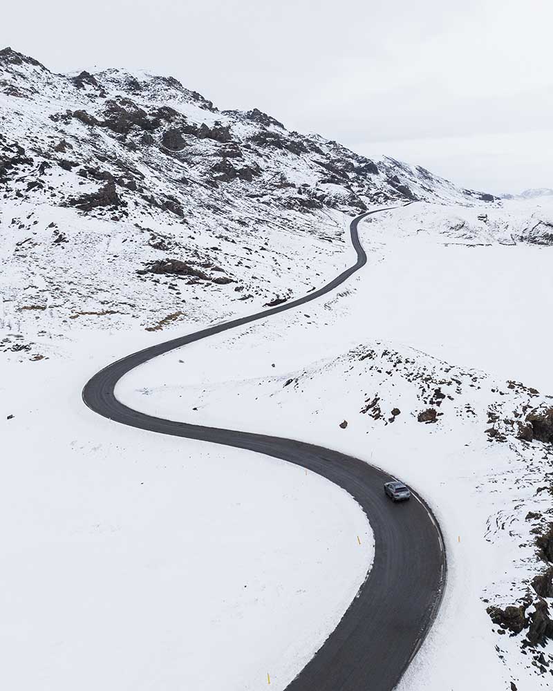 4x4 rental car on Iceland’s Ring Road in early spring (March)