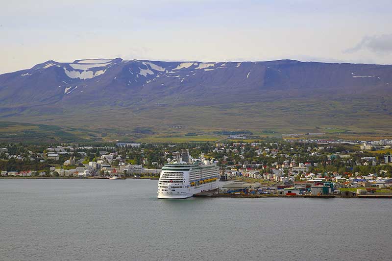 The Beautiful Town of Akureyri in Northern Iceland