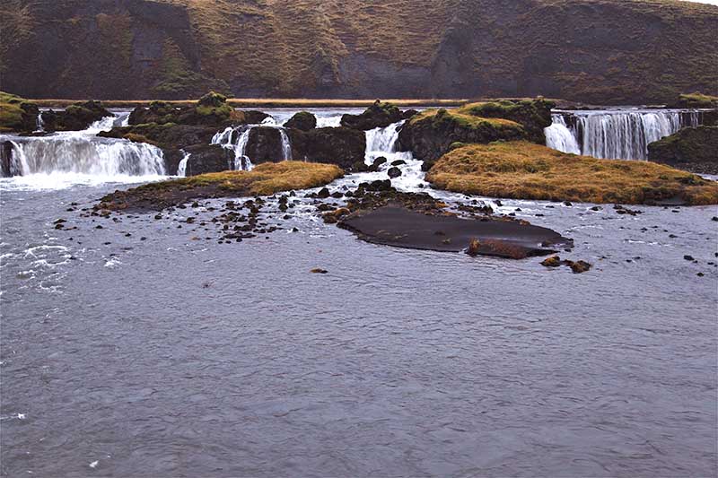 Waterfall near Kirkjubaejarklaustur in South Iceland