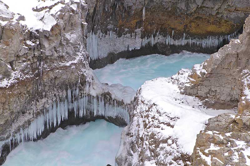 Barnafoss in winter time