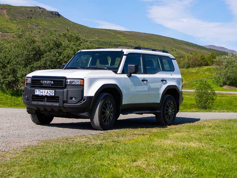 White Toyota Landcruiser 250