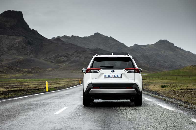 Toyota Rav 4 driving the Golden Circle in Iceland south
