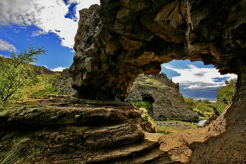 Gjáin is a wonderful hidden valley of waterfalls and lush greenery