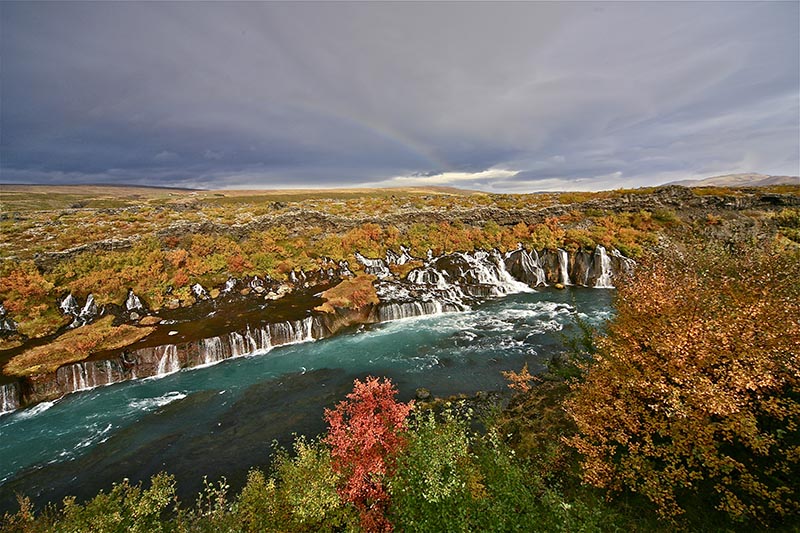Hraunfossar from distance