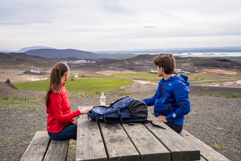 Couple on a Self-Drive Journey to Lake Mývat