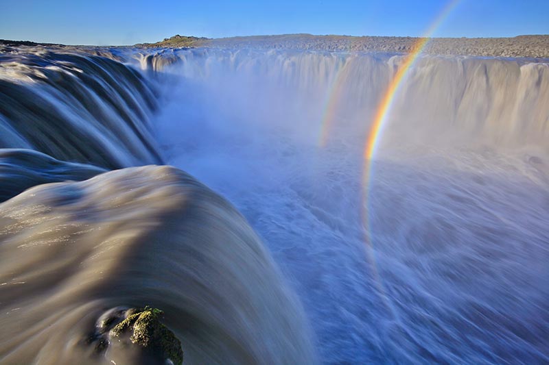 Waterfall in Iceland in May