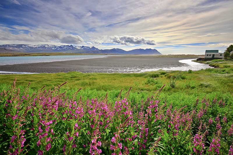 Hvita river in Borgarfjordur West Iceland