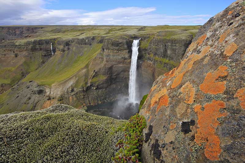 Haifoss primary viewpoint is located right at the edge of the canyon