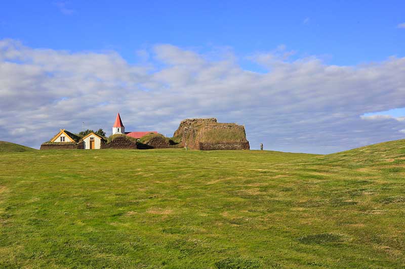Glaumbaer Turf House in Iceland