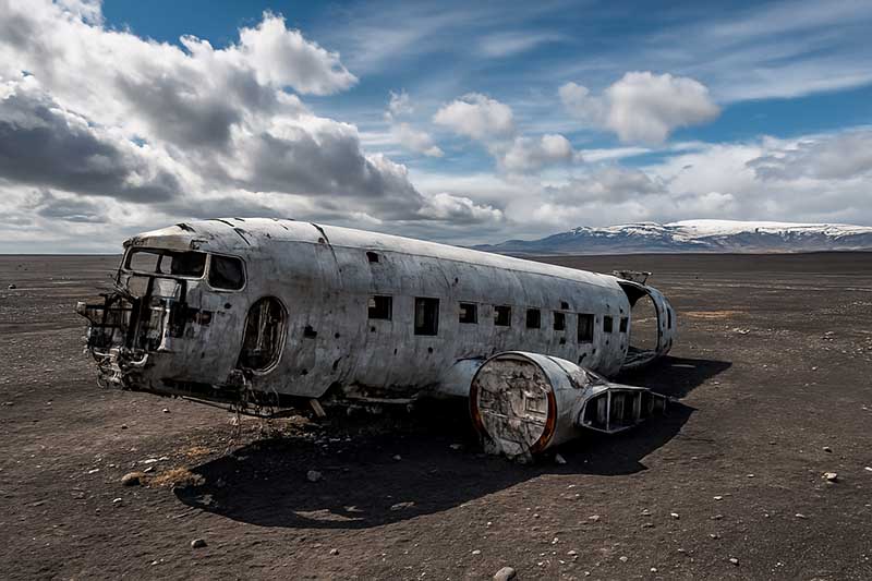 US Navy DC-3 plane at Solheimasandur in Iceland