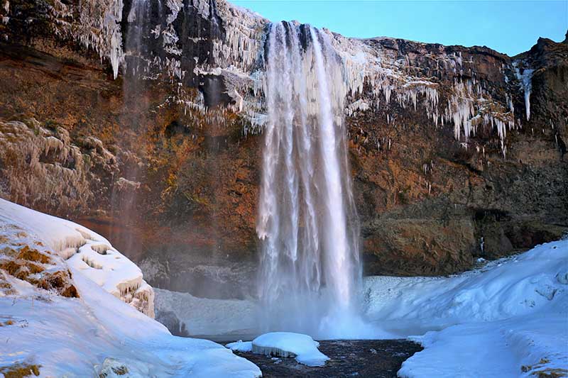 Seljalandsfoss at winter