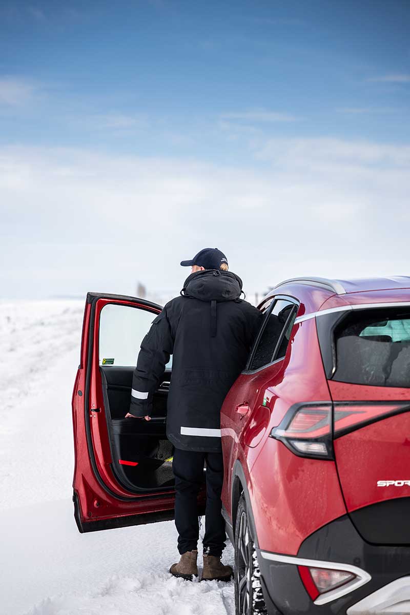 Winter driving in Iceland