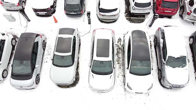 Iceland Electric Rental Cars in Snow
