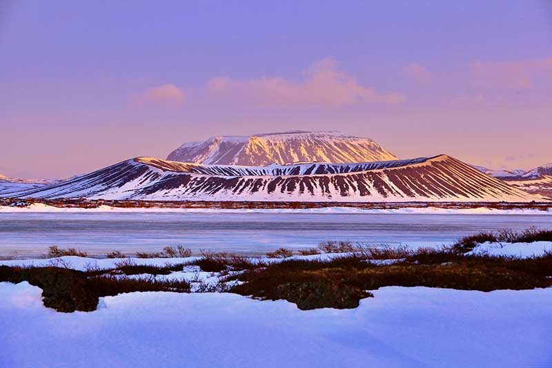 Mnt Hverfjall in winter
