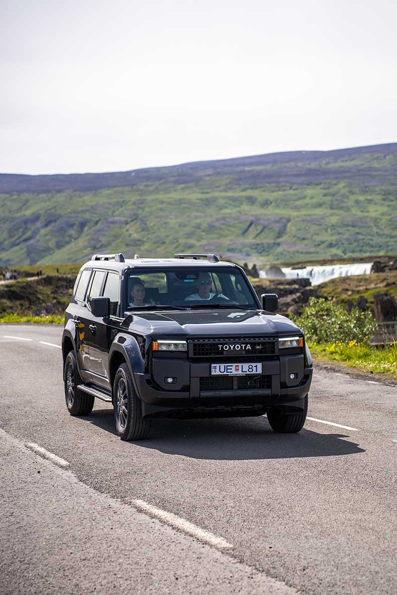 Black 4x4 SUV rental car from Europcar in Iceland